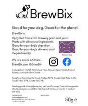 Load image into Gallery viewer, BrewBix Healthy Peanut Butter Dog Training Treat Biscuits - 50g Pouches